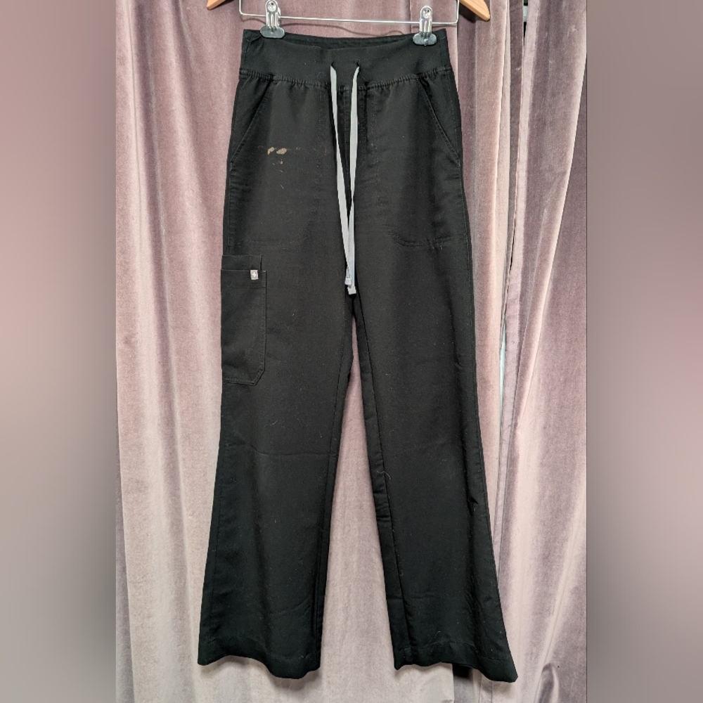 Figs Isabel High Waisted Wide Leg Scrub Pants XS Tall
